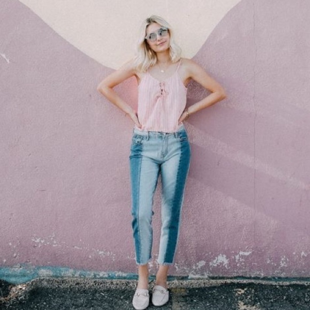 PacSun Skinny Straight Two-Tone Jeans